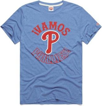 Homage Mens Homage Light Blue Philadelphia Phillies Vamos Tri-Blend T-Shirt at Nordstrom, Size X-Large