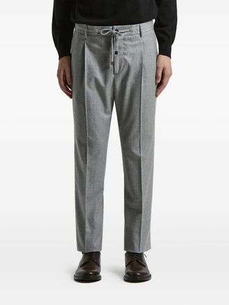 PESERICO drawstring pleated trousers - Grey