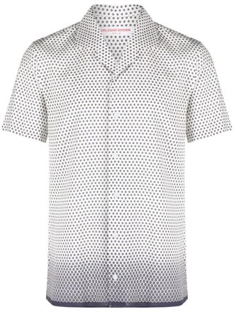 Orlebar Brown floral-print short-sleeve shirt - unisex - Viscose/Linen/Flax - S - White