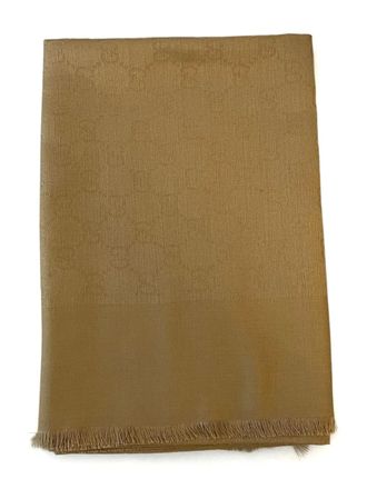 Gucci GG monogram cotton-silk scarf - Neutrals