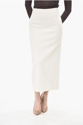 Super Blond Midi Pencil Skirt With Adjustable Split size 42