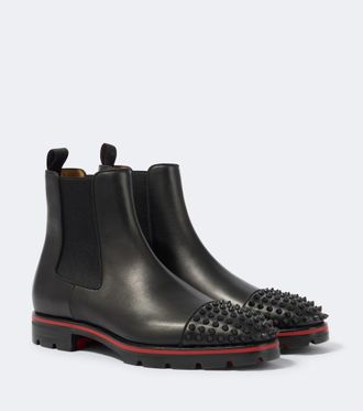 Christian Louboutin Botas chelsea Melon Spikes de piel