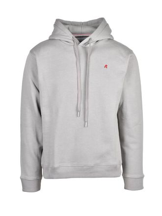 Replay Grey Brushed Cotton-Blend Hoodie