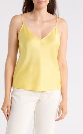Renee C V-Neck Satin Camisole in Yellow at Nordstrom Rack, Size X-Small