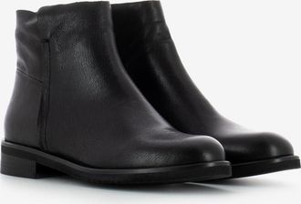 Stimm Tronchetto in pelle con zip nero