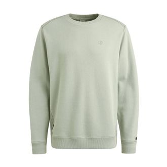 Cast Iron Hoodies & sweatvesten, Heren, Groen, M, Katoen, R-Neck Pullover Regular Fit Sweater