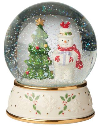 Lenox Happy Holly Days Snow Globe