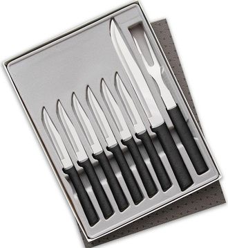 Rada 8 Piece Meat Lovers Set with Carving Set and Steak Knives in Black at Nordstrom