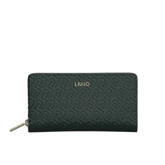 Liu Jo Accessoires, Dames, Groen, ONE Size, Grote Portemonnee met Monogram