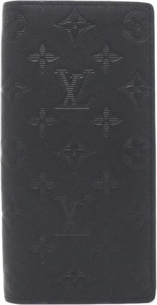 Louis Vuitton Black Leather Long Wallet (Bi-Fold) (Pre-Owned)