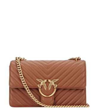 Pinko Brown Love One Medium Shoulder Bag