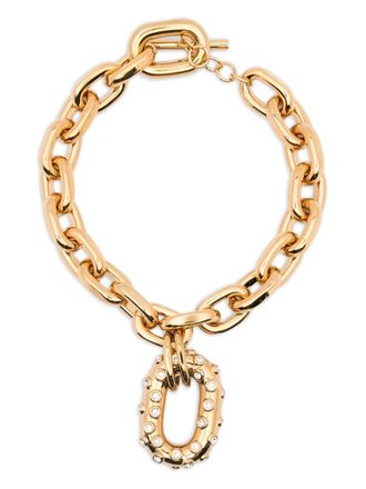 Paco Rabanne crystal-embellished chain necklace - Gold