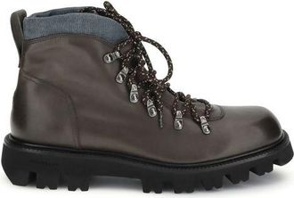 Fratelli Rossetti Brown Calf Leather Bos Taurus Lace-Up Mens Boots