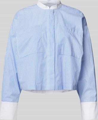 Max & Co. Relaxed Fit Hemdbluse mit Stehkragen Modell CALA in Bleu, Gr&ouml;&szlig;e 42