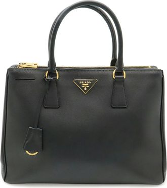 Prada Black Nero Leather Handbag Tote Bag (Pre-Owned)