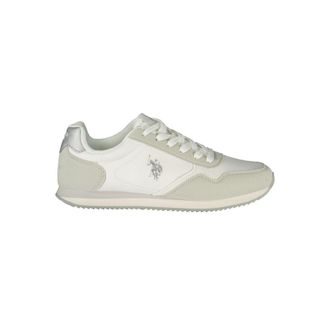 U.S.Polo Association White Polyurethane Womens Womens Sneaker