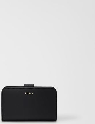 Furla Classic Portafoglio Compatto M Nero Nero Pelle Di Vitello Andromeda Donna