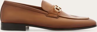 Ferragamo Men Moccasin with Gancini ornament Beige Size 10.5