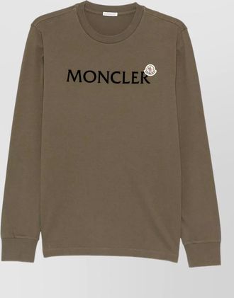 Moncler long sleeve cotton logo crewneck t shirt