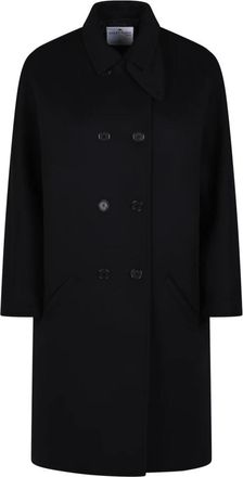 Courr&egrave;ges Wool Oversize Coat - Dames - Mantel - Zwart - M - Wol - Jassen