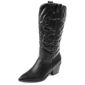 Journee Collection Womens Chantry Western Boots, Black, 7.5 UK