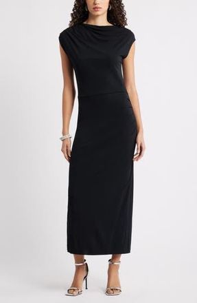 Nordstrom Draped Matte Jersey in Black at Nordstrom Rack, Size Medium