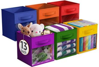 Sorbus 13In 6 Pack Collapsible Fabric Storage Bins