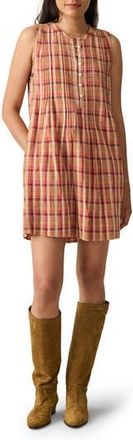 Faherty Isha Plaid Sleeveless Organic Cotton Minidress in Sunset Gingham at Nordstrom Rack, Size Medium