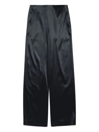 Balenciaga satin trousers - women - Acetate - 38 - Black