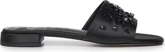 V&deg; 73 Rickayla Flat - Dames - Sandalen - Zwart - 37 EU - Leer - Schoenen