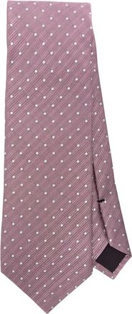 Tom Ford polka-dot tie - men - Silk - One Size - Pink