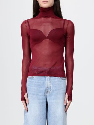 Zimmermann Long-Sleeved Sheer Rayon Turtleneck Top with a Slim Fit