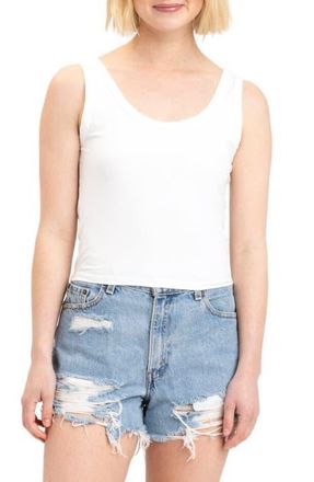 Threads 4 Thought Mirabel Luxe Jersey Crop Tank in White at Nordstrom, Size X-Large
