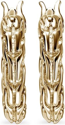 John Hardy Orecchini a cerchio JH Essential 14MM in oro giallo 14 carati