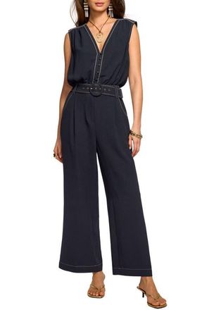 Ramy Brook Astrid Sleeveless Jumpsuit in Navy at Nordstrom, Size Xx-Small