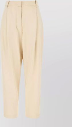 Moorer stretch viscose blend trousers with pleated design
