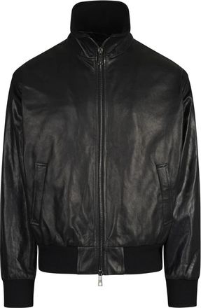 Giorgio Brato Leren Bomberjack - Heren - Bomber jackets - Zwart - L - Leer - Jassen
