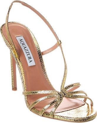 Aquazzura Logo Leather Sandal