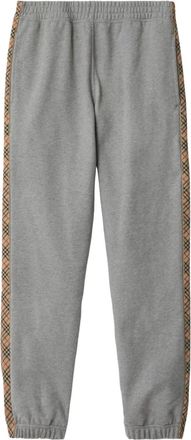 Burberry Pantaloni sportivi con dettaglio a quadri - Grigio