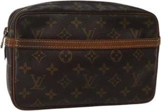 Louis Vuitton Pre-owned Clutches, female, Brown, Size: ONE SIZE Pre-owned Vintage Canvas Clutch