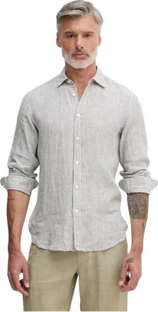Benetton Camisa de Lino Puro - Shirts - Hombre - Gris - S