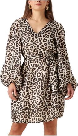 Notre-V Chique Bruine Mini Jurk Nv-France - Dames - Korte kleedjes - Bruin - XS - Kleedjes