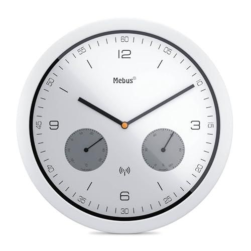 Aluminium Wanduhr Mit Hygrometer Und Thermometer - -Werbeartikel