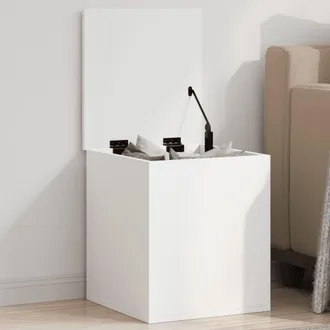 vidaXL Contenitore Portaoggetti Bianco 40x42x46 Cm Legno Multistrato - Vidaxl