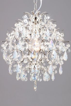 BHS Small Lisa Pendant Ceiling Light in Metallic Silver