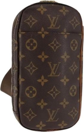 Louis Vuitton Pre-owned Vintage Canvas Crossbody Tas - Dames - Vintage Schoudertas - Bruin - ONE Size - Vintage