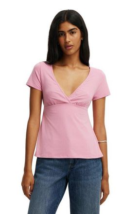 Cotton On Womens Lucy Babydoll Tee in Light Orchid at Nordstrom, Size Xx-Small