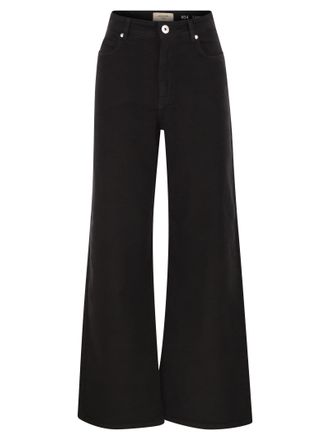 Max Mara Weekend Maxmara Wkdmedina Hose mit weitem Bein aus Baumwolldrill