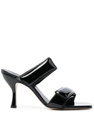 Giaborghini X Pernille Teisbaek Perni 03 touch-strap sandals - women - Calf Leather/Patent Calf Leather/Calf Leather - 36 - Blue