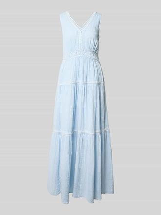 Vero Moda Maxikleid mit Loch-Stitching Modell Anini in Hellblau, Gr&ouml;&szlig;e 34